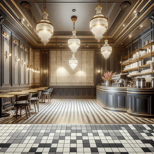 High end Coffee Shop.
Single Game Texture. In-Game asset. 2d. Blank background. High contrast. Shadows at the bottom.