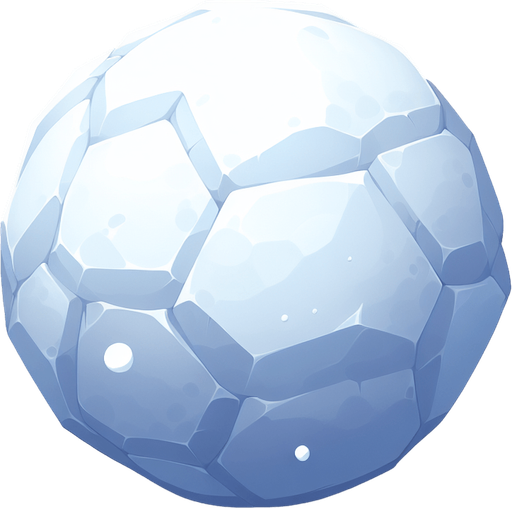 big snowball.
Single Game Texture. In-Game asset. 2d. Blank background. High contrast. No shadows.