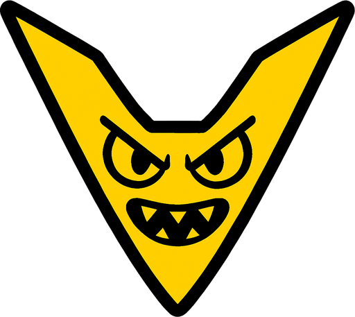 V shape yellow 2d enemy for asset..
In-Game asset.  2d.  High contrast.  No shadows