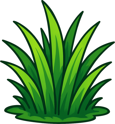 Grass.
In-Game asset.  2d.  High contrast.  No shadows