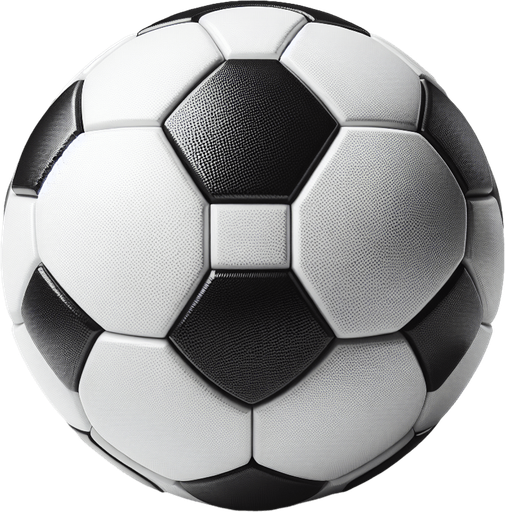 futbol topu.
Single Game Texture. In-Game asset. 2d. Blank background. High contrast. No shadows.