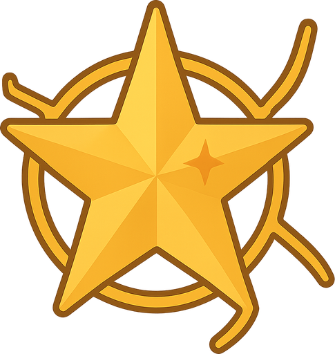 mega star. No background. Transparent background. Blank background. No shadows. 2d. In-Game asset. flat
