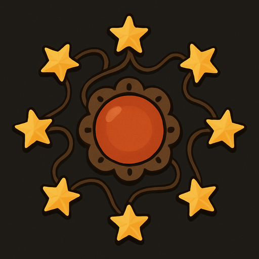 light Decoration top view.
In-Game asset.  2d.  High contrast.  No shadows