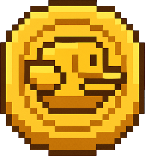 flappy bird gold icon. pixel art style.
In-Game asset.  2d.  High contrast.  No shadows