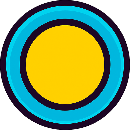 Circle.
In-Game asset.  2d.  High contrast.  No shadows