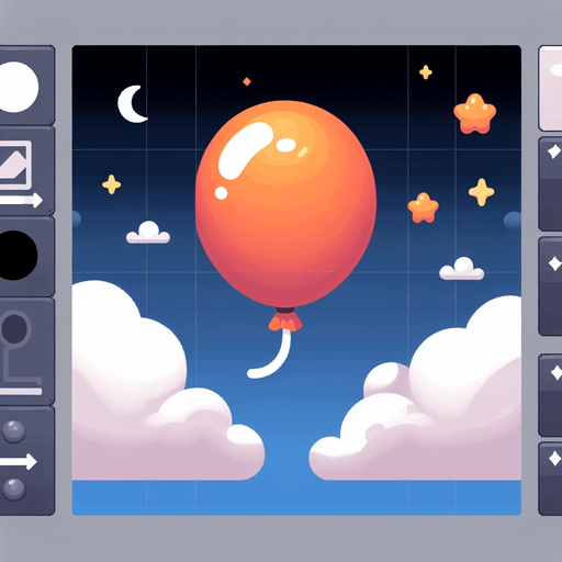 turuncu balon.
Single Game Texture.  In-Game asset.  2d.  Blank background.  High contrast.  No shadows