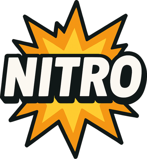 Nitro.
In-Game asset.  2d.  High contrast.  No shadows