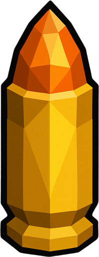 give me a low polly bullet look under.
In-Game asset.  2d.  High contrast.  No shadows