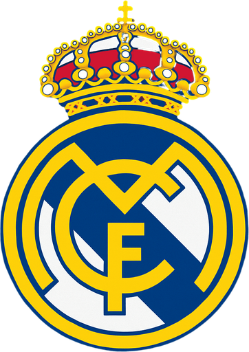 Real Madrid logo.
In-Game asset.  High contrast.  No shadows