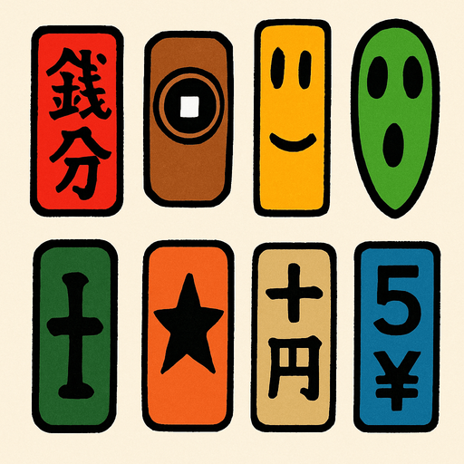 Different tokens like in the movie "spirited away".
In-Game asset.  2d.  High contrast.  No shadows