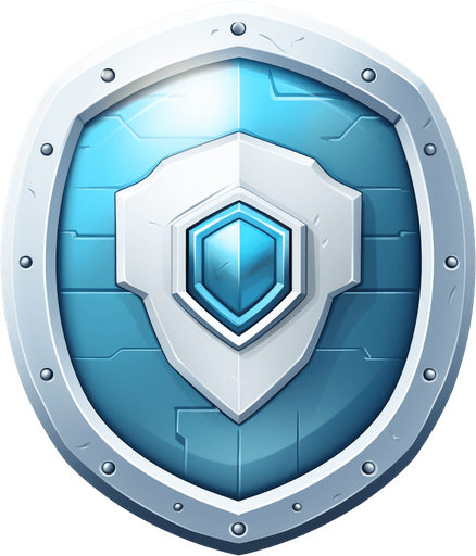 Round powerup. Shield icon
Single Game Texture. In-Game asset. 2d. Pixelart. White background. Blank background. Low detail. High contrast.