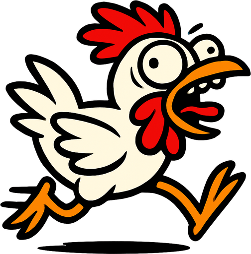 make the runner as crazy chicken.
In-Game asset.  2d.  High contrast.  No shadows