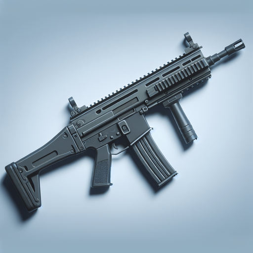 a gun awm facing up side.
Single Game Texture. In-Game asset. 2d. Blank background. High contrast. No shadows.