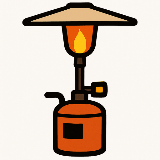 Blow torch patio heater.
In-Game asset.  2d.  High contrast.  No shadows