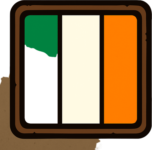 ireland flag.
In-Game asset.  2d.  High contrast.  No shadows