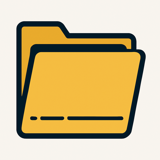 file folder.
In-Game asset.  2d.  High contrast.  No shadows