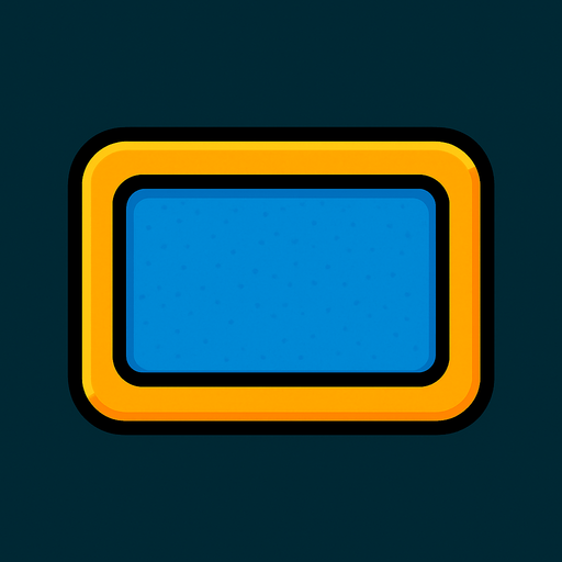 rectangle.
In-Game asset.  2d.  High contrast.  No shadows