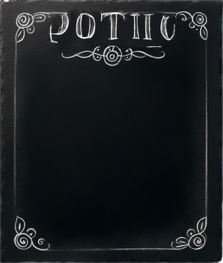 Word "POTION" in chalk