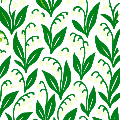 Fond d'écran muguet.
In-Game asset.  2d.  High contrast.  No shadows