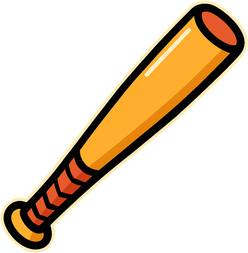 Baseball bat.
In-Game asset.  2d.  High contrast.  No shadows