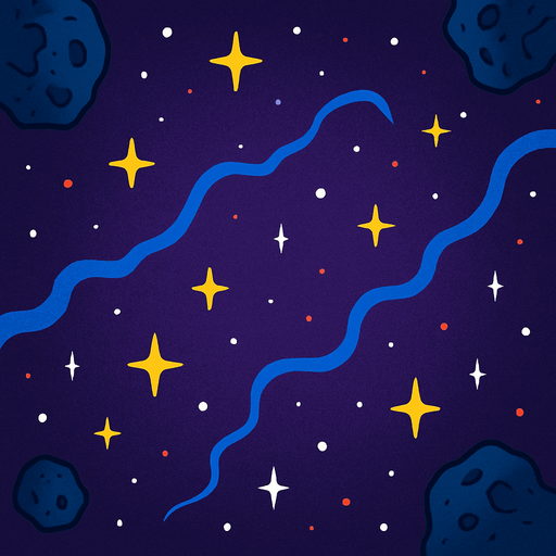 gezegensiz bir uzay temalı bir görsel background.
In-Game asset.  2d.  High contrast.  No shadows