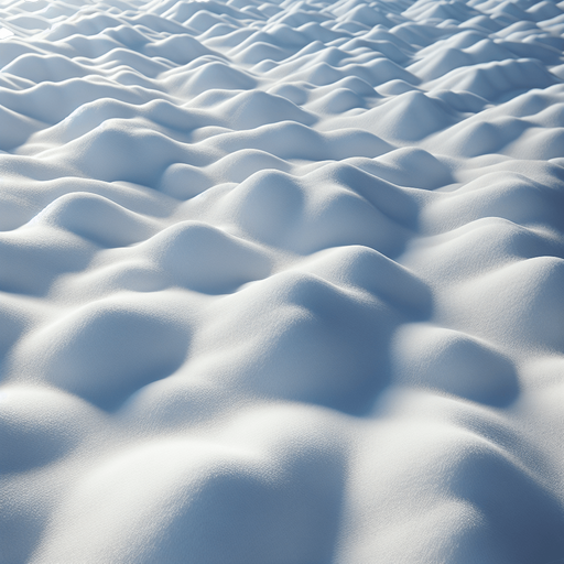 realistic Snowy ground, top view