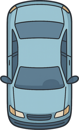 a car. No background. Transparent background. Blank background. No shadows. 2d. In-Game asset. flat