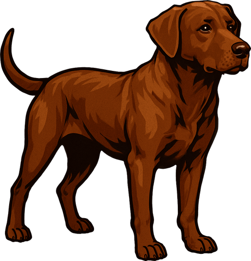 A realistic brown dog.
In-Game asset.  2d.  High contrast.  No shadows