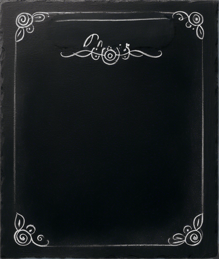 Word "ELIXIR" handwritten in chalk aligned at the top