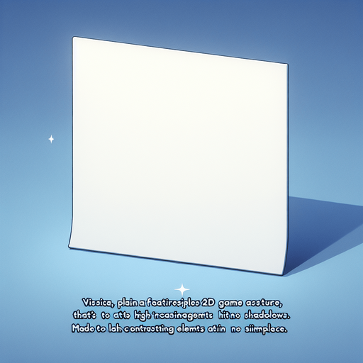 a wide white sheet of paper Single Game Texture. In-Game asset. 2d. Blank background. High contrast. No shadows.