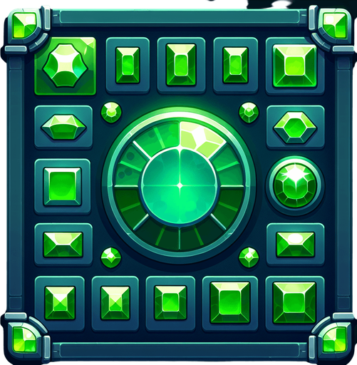 2d emerald phtoto.
Single Game Texture. In-Game asset. 2d. Blank background. High contrast. No shadows.