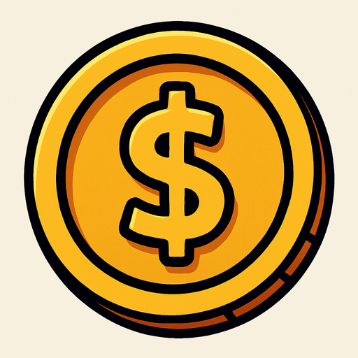 2d coin.
In-Game asset.  2d.  High contrast.  No shadows