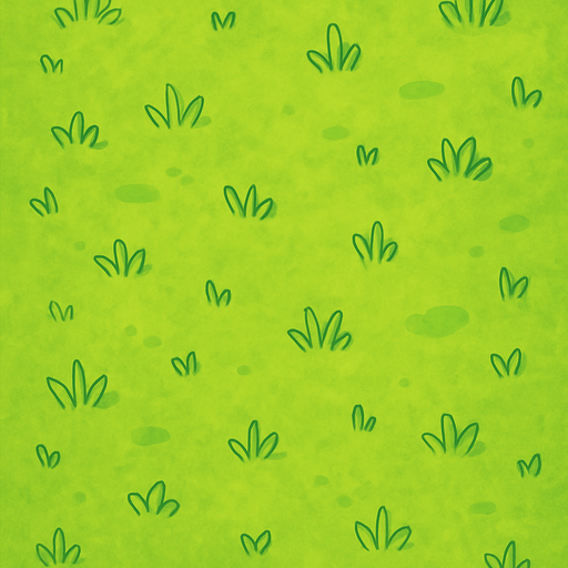 Top-down view of a cartoon-style grass field, seen from above, 2D game style, bright colors, hand-drawn or pixel-art style, soft grass texture, 2000x3000 pixels
In-Game asset.  2d.  High contrast.  No shadows