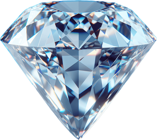 transparent 3d diamond.
In-Game asset. 3d. Blank background. High contrast. No shadows.