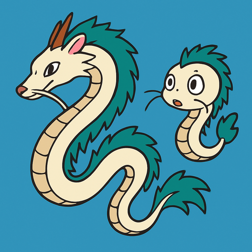 River spirits characters from movie "spirited a way". HD colors..
In-Game asset.  2d.  High contrast.  No shadows