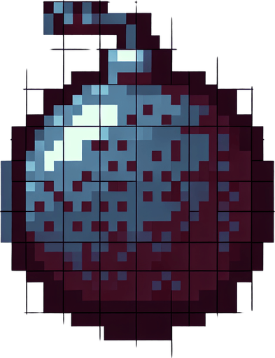 bomb pikcel.
Single Game Texture. In-Game asset. 2d. Blank background. High contrast. No shadows.