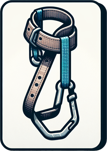single climbing gear.
Single Game Texture.  In-Game asset.  2d.  Blank background.  High contrast.  No shadows