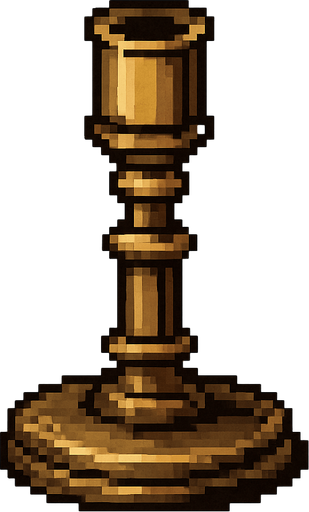 Un velador con base muy simple, sin lampara, tipo pixel art meta slug.
In-Game asset.  2d.  High contrast.  No shadows