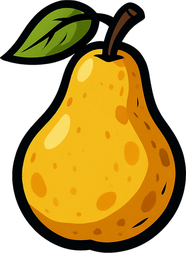 a pear.
In-Game asset.  2d.  High contrast.  No shadows