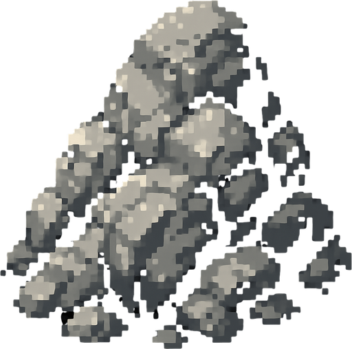 roca madre.
In-Game asset.  2d.  High contrast.  No shadows. pixelart