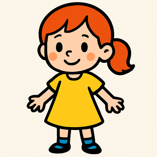 Petite fille.
In-Game asset.  2d.  High contrast.  No shadows