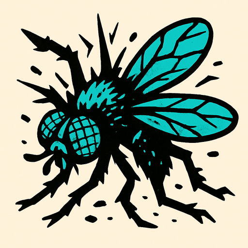 crushed fly
In-Game asset.  2d.  High contrast.  No shadows