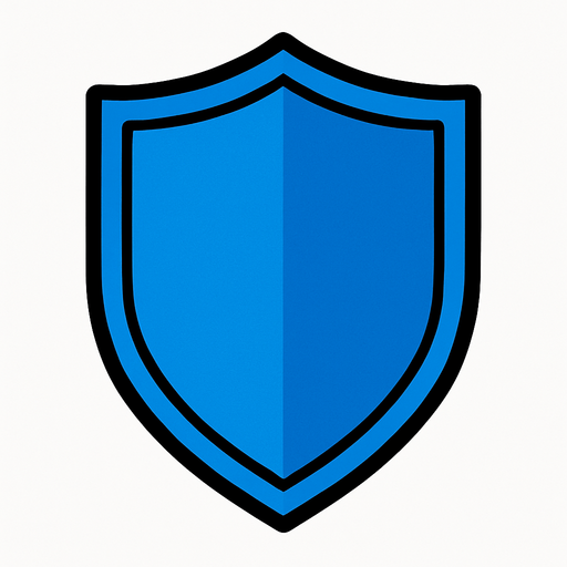A blue shield.
In-Game asset.  2d.  High contrast.  No shadows