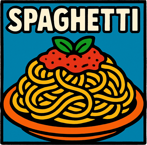 SPAGHETTİ.
In-Game asset.  2d.  High contrast.  No shadows