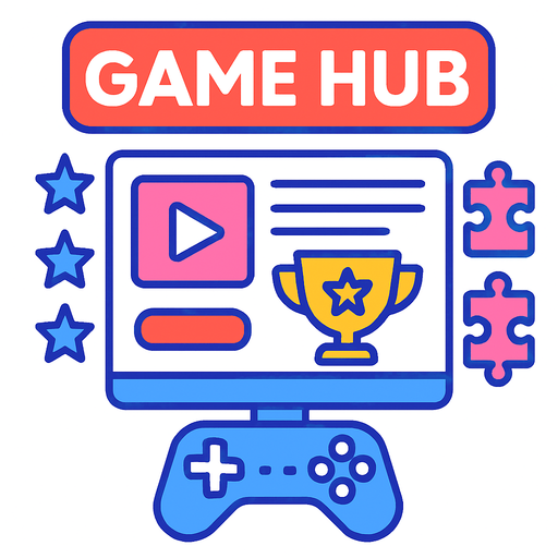 Game hub.
In-Game asset.  2d.  High contrast.  No shadows