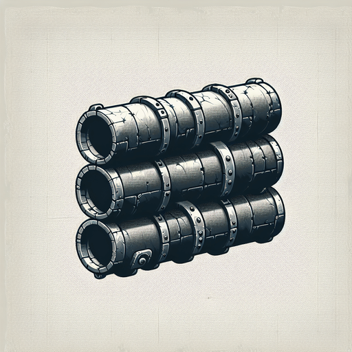 Pipe.
Single Game Texture. In-Game asset. 2d. Blank background. High contrast. No shadows.