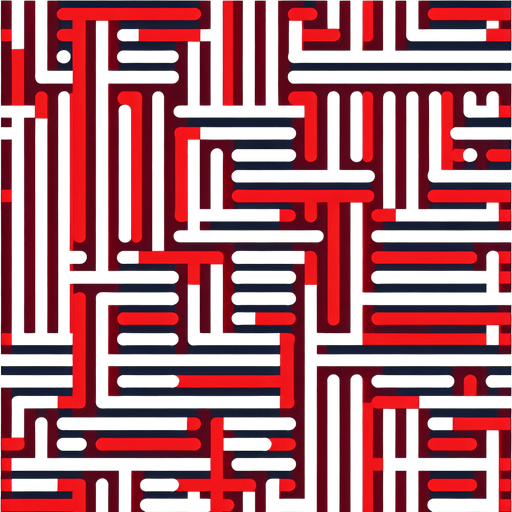 simple red and white vertical dashes.