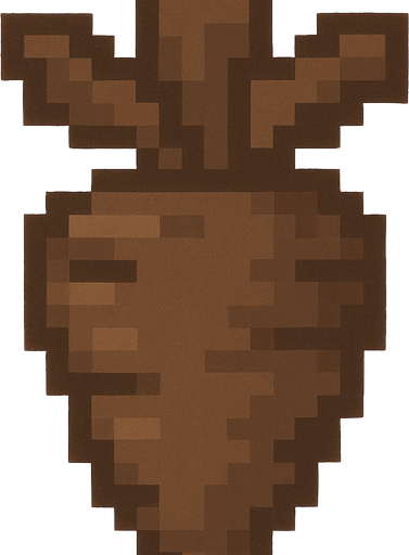 Choco but all parts of the carrot are visible and only the carrot is painted brown