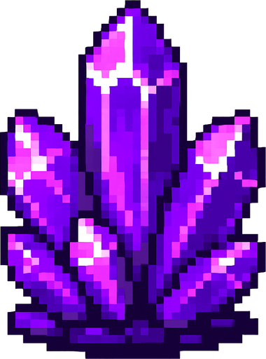 amatista.
In-Game asset.  2d.  High contrast.  No shadows. pixelart