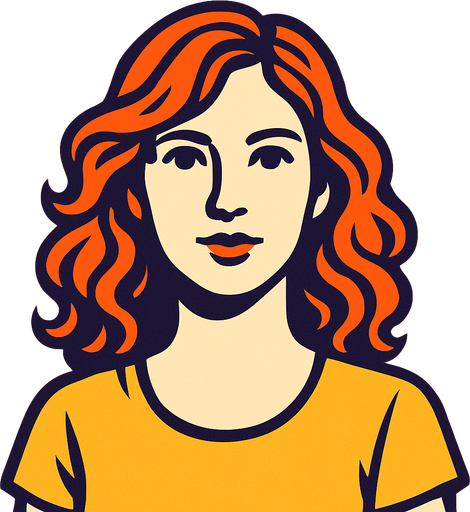 The woman's face is turned towards us.
In-Game asset.  2d.  High contrast.  No shadows